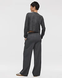 Long-Sleeve Crew-Neck Argyle Cardigan