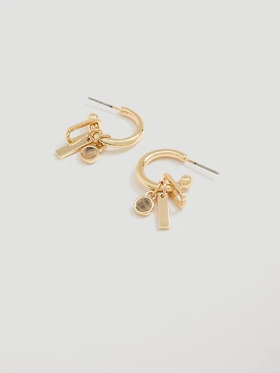 Hoop Earrings with Charms