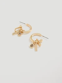 Hoop Earrings with Charms