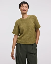 Pull ample à manches aux coudes et col rond