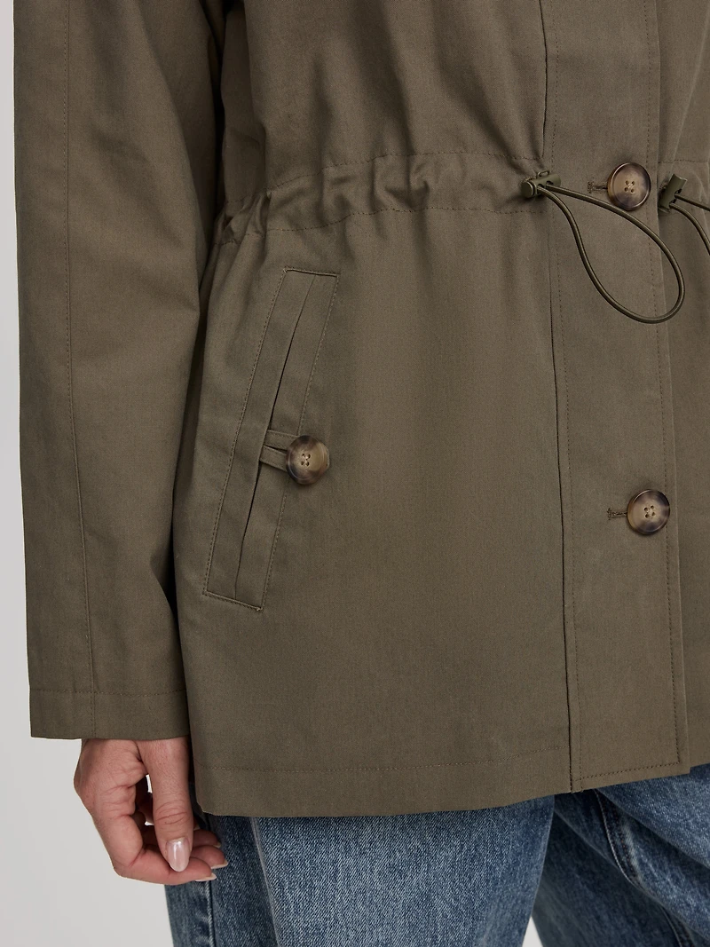 Manteau trench à taille cintrée