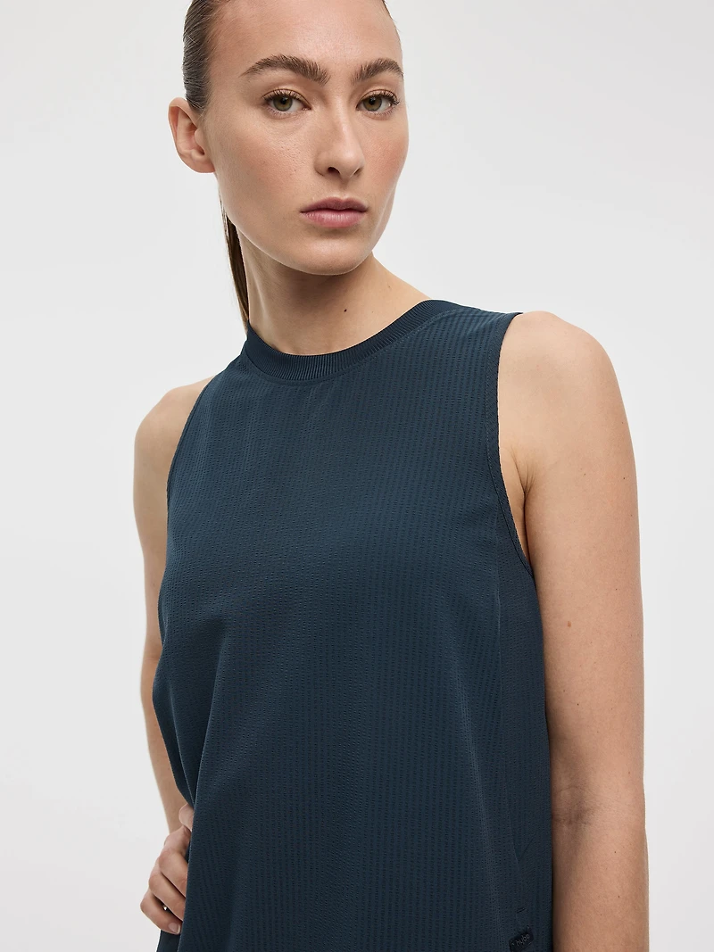 Robe midi texturée sans manches - Hyba