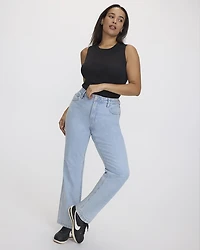 Straight-Leg Mid-Rise Jean