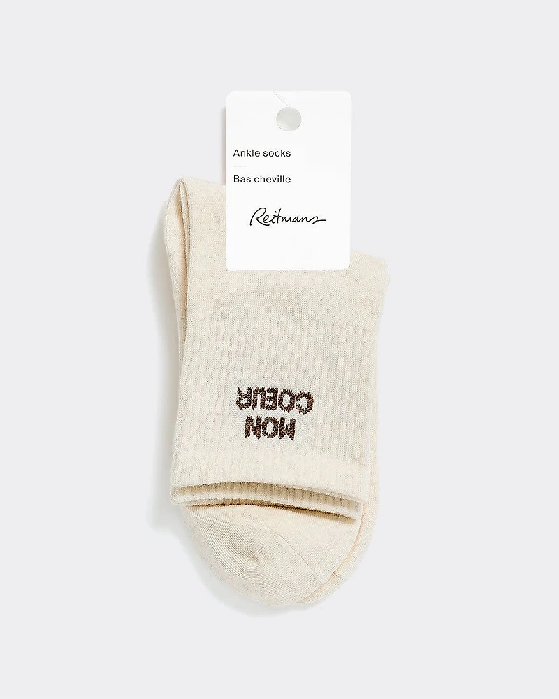 Bas chevilles côtelés