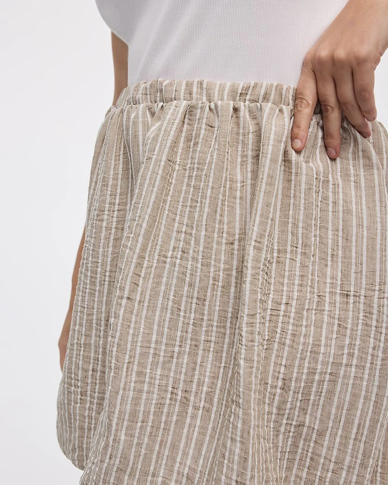 Striped Bubble Miniskirt