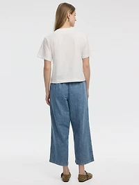 T-shirt boxy à col rond