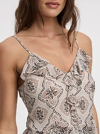 Camisole à col V volants
