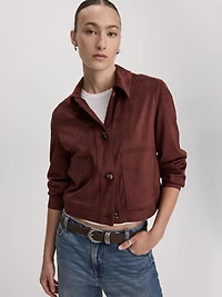 Veste en faux suède