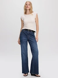 Flare-Leg Mid-Rise Jean