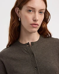 Short-Sleeve Buttoned-Down Cardigan