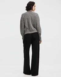 Cardigan avec strass à manches longues et col V