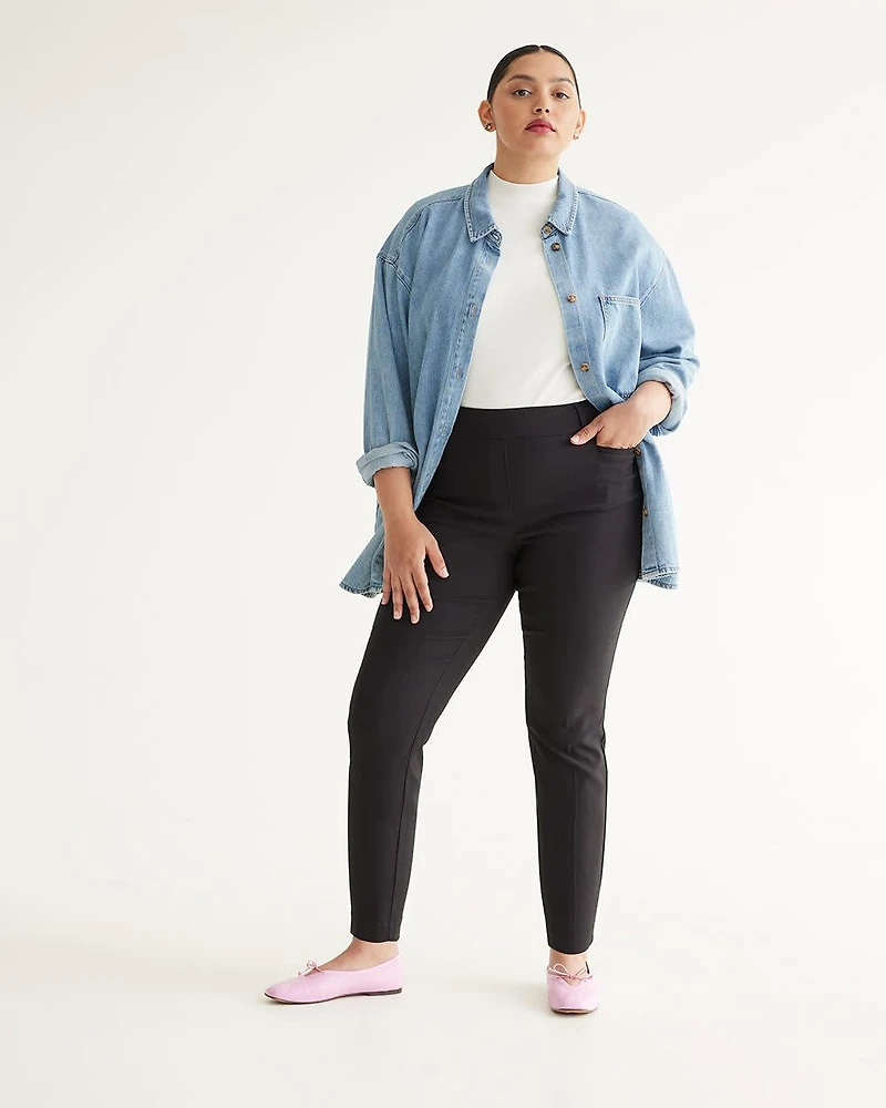 Slim-Leg High-Rise Ankle Pant - The Iconic (R) Tall