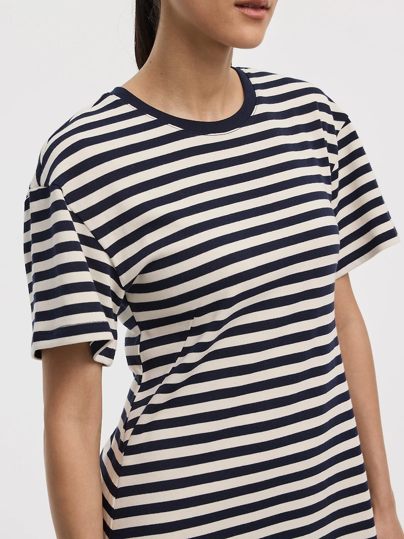 Robe t-shirt rayée