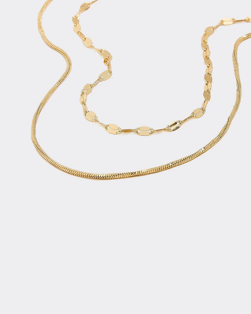 Double-Chain Short Necklace