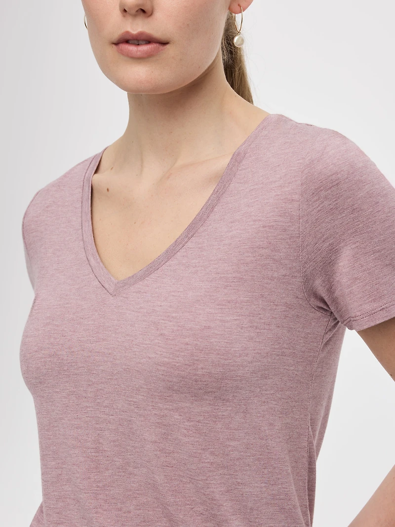 T-shirt à col V - R Essentiels