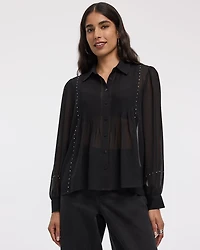 Long-Sleeve Shirt with Studs