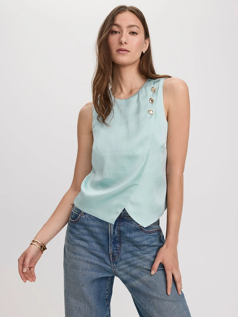 Sleeveless Wrap Top