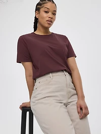 T-shirt à col rond coupe boyfriend