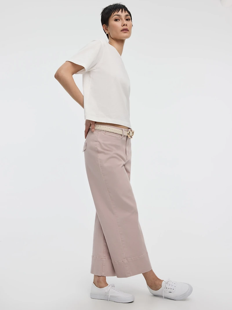 Straight-Leg High-Rise Cropped Mariner Pant