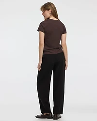 Fitted Crew-Neck Ribbed T-Shirt - R Essentials