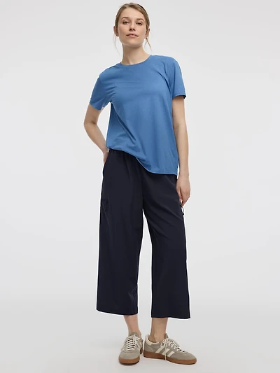 Wide-Leg High-Rise Cropped Pant - Hyba