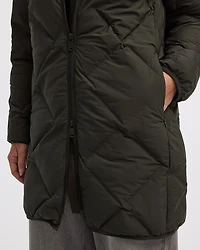 Long Hooded Puffer Jacket