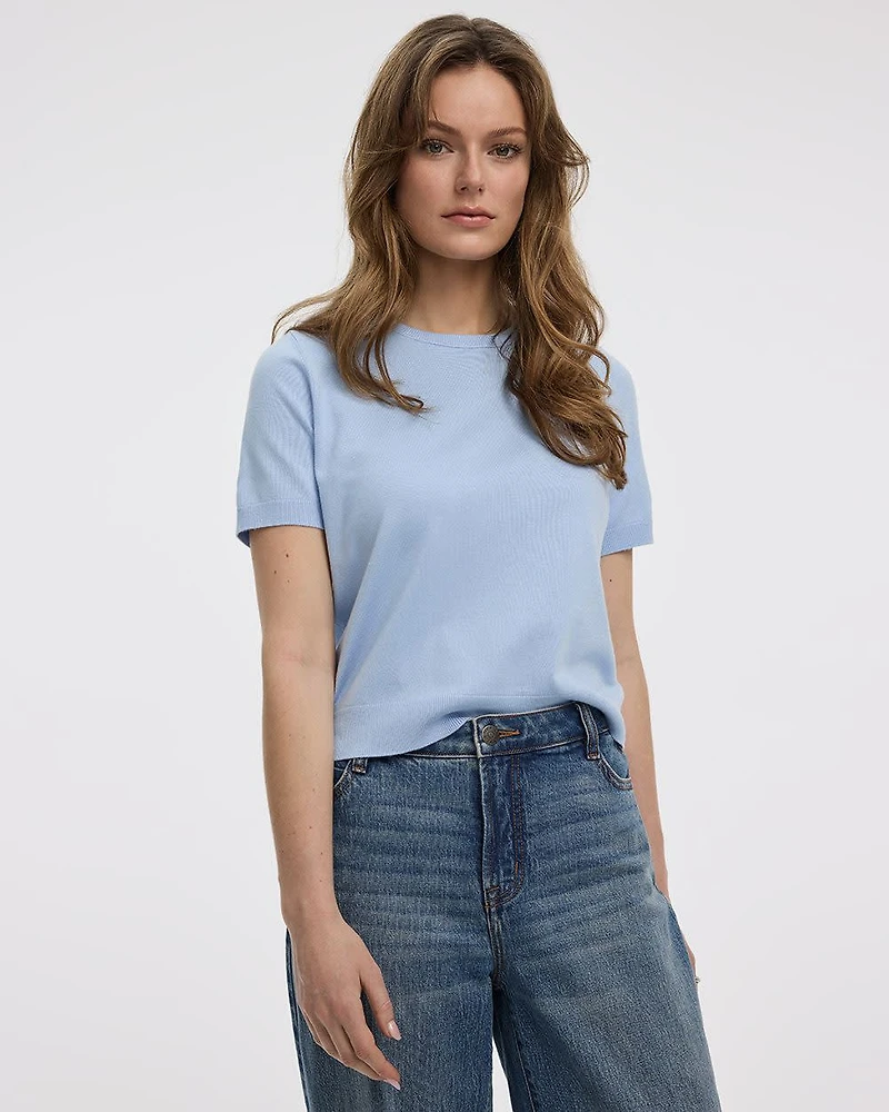 Pull à col rond et manches courtes - R Essentials