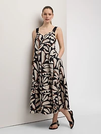 Sleeveless Maxi Dress with Contrast Straps