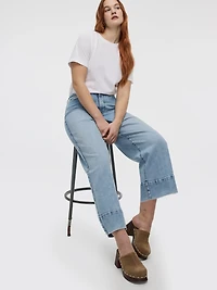Straight-Leg High-Rise Cropped Mariner Jean