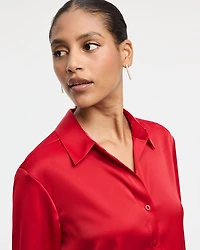 Satin Long-Sleeve Shirt