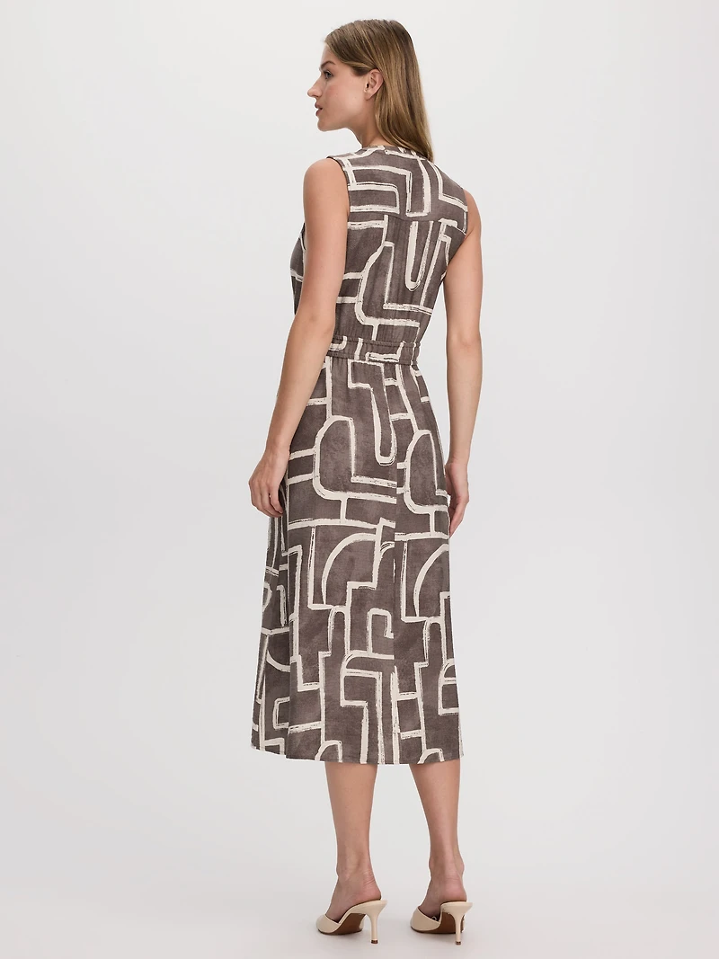 Sleeveless Midi Shirtdress
