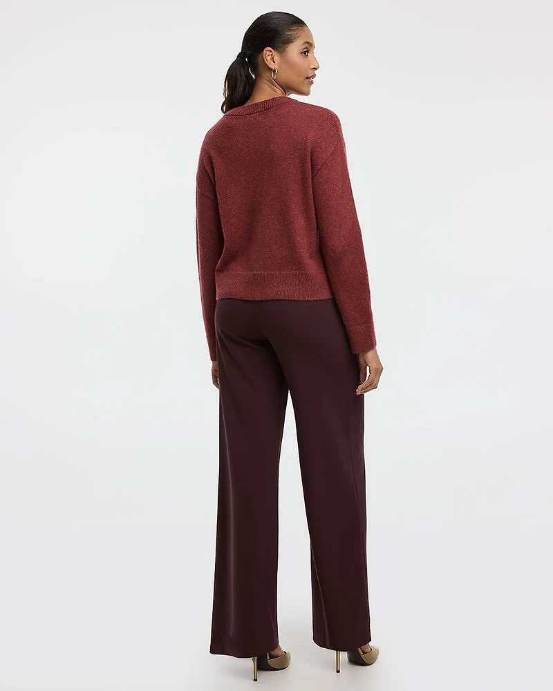 Cashmere-Blend Crew-Neck Pullover