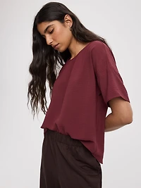 Crew-Neck T-Shirt Blouse