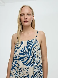 Robe maxi sans manches à col carré
