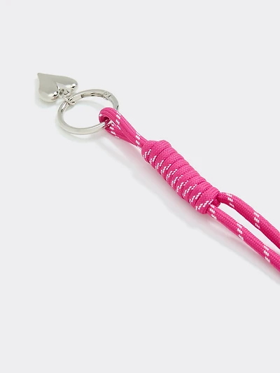 Cord Bag Charm with Heart