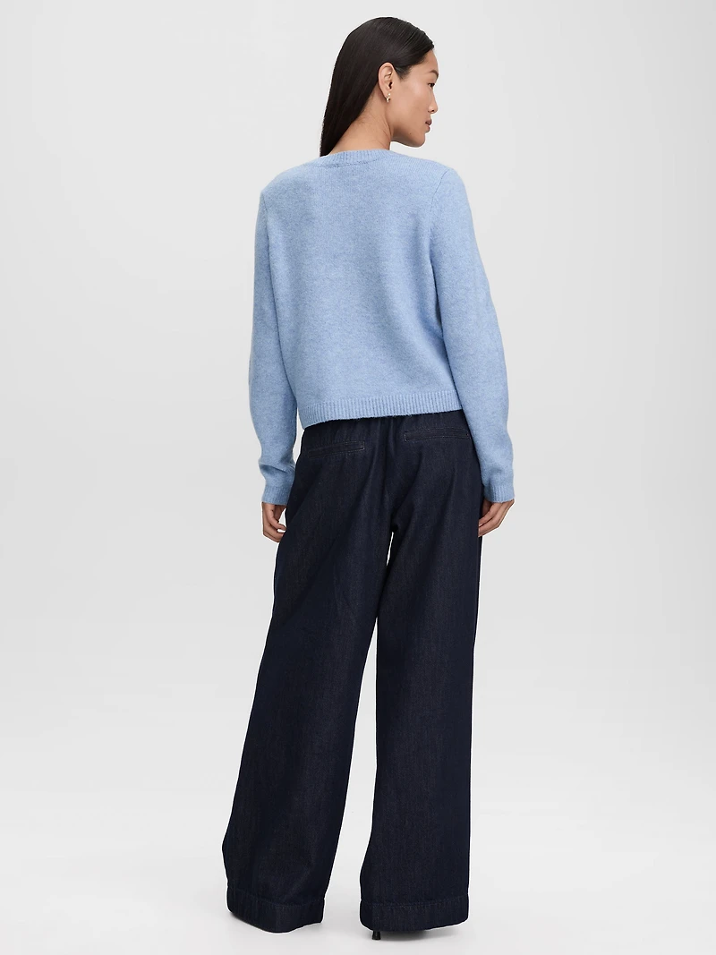 Crew-Neck Cardigan