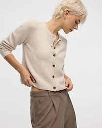 Long-Sleeve Crew-Neck PlushSoft Cardigan