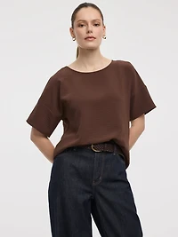Crew-Neck T-Shirt Blouse