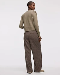 Cashmere-Blend Crew-Neck Cardigan