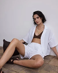 Waffled Short-Sleeve Shirt