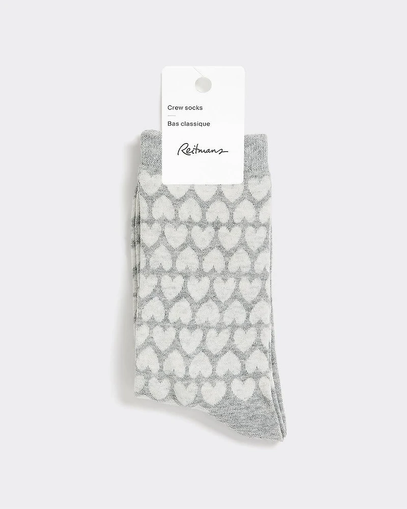 Heart Crew Socks