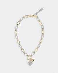 Two-Tone Chunky Link Chain Necklace