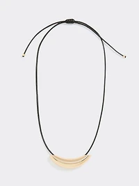 Collier en corde avec barre incurvée an acier inoxydable