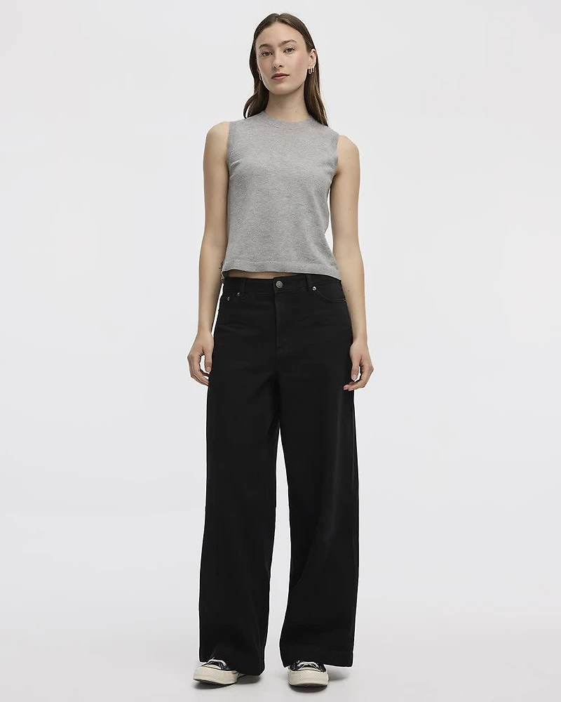Wide-Leg High-Rise Jean