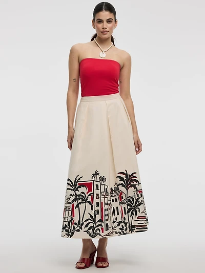 Jupe maxi plissée