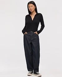 High-Rise Barrel Jeans