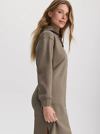 French Terry Hooded Midi Dress