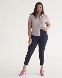 Slim-Leg High-Rise Ankle Pant