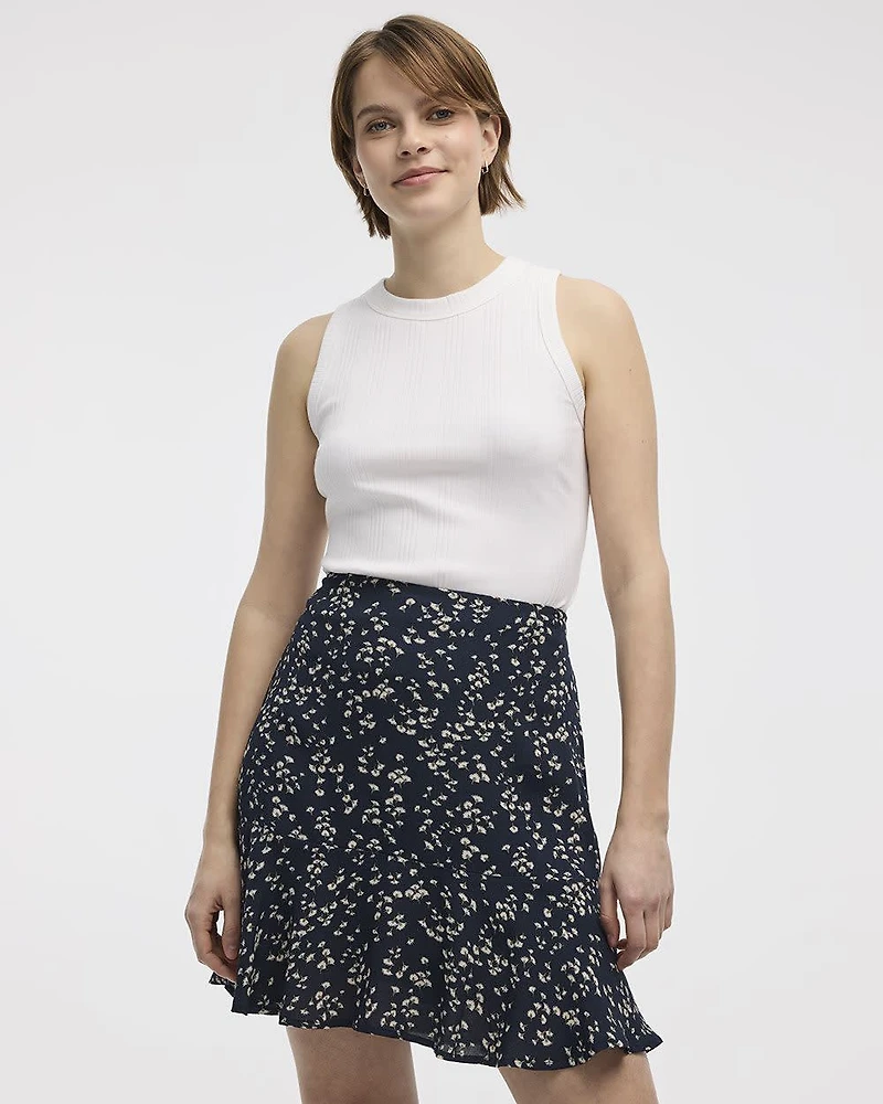 Mini jupe avec ourlet à volants