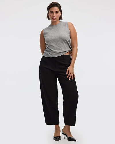 Mid-Rise Barrel Pants